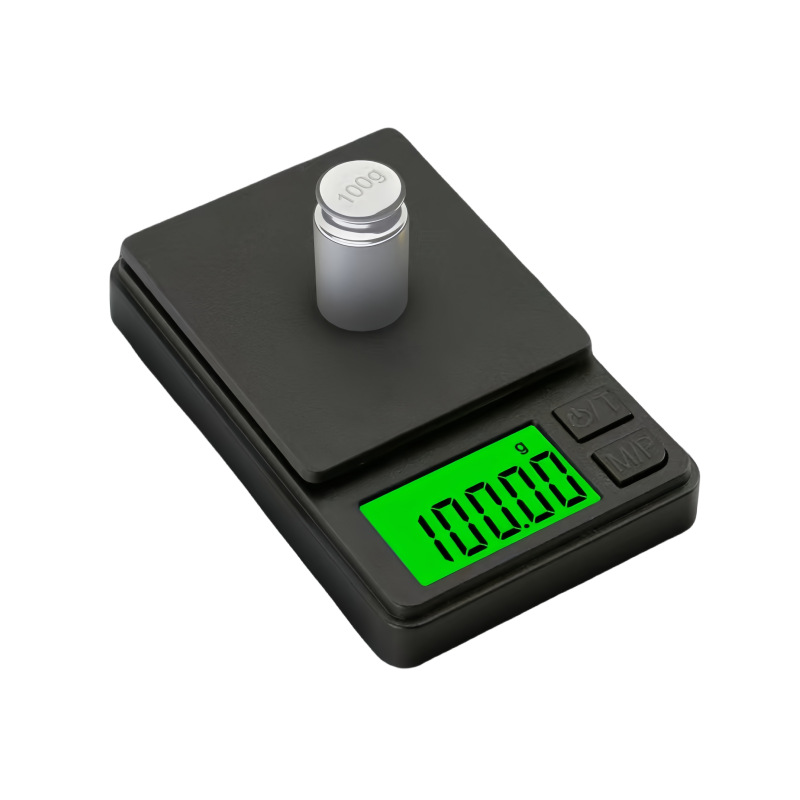 Schmuckwaage, 1000 G X 0,01 G, Schwarz, Digitale Reisewaage, Mini-digitalwaage, Kleine Taschenwaage, Reisewaage, Küchenwaage