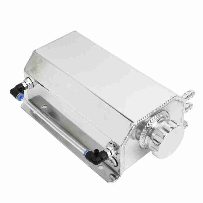 2-liter-ausgleichsbehälter Aus Aluminium, Universeller Kühlerbehälter, Silber