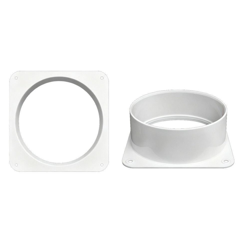 Pvc-luftkanalflansch, Wandplatte – Weiß 3