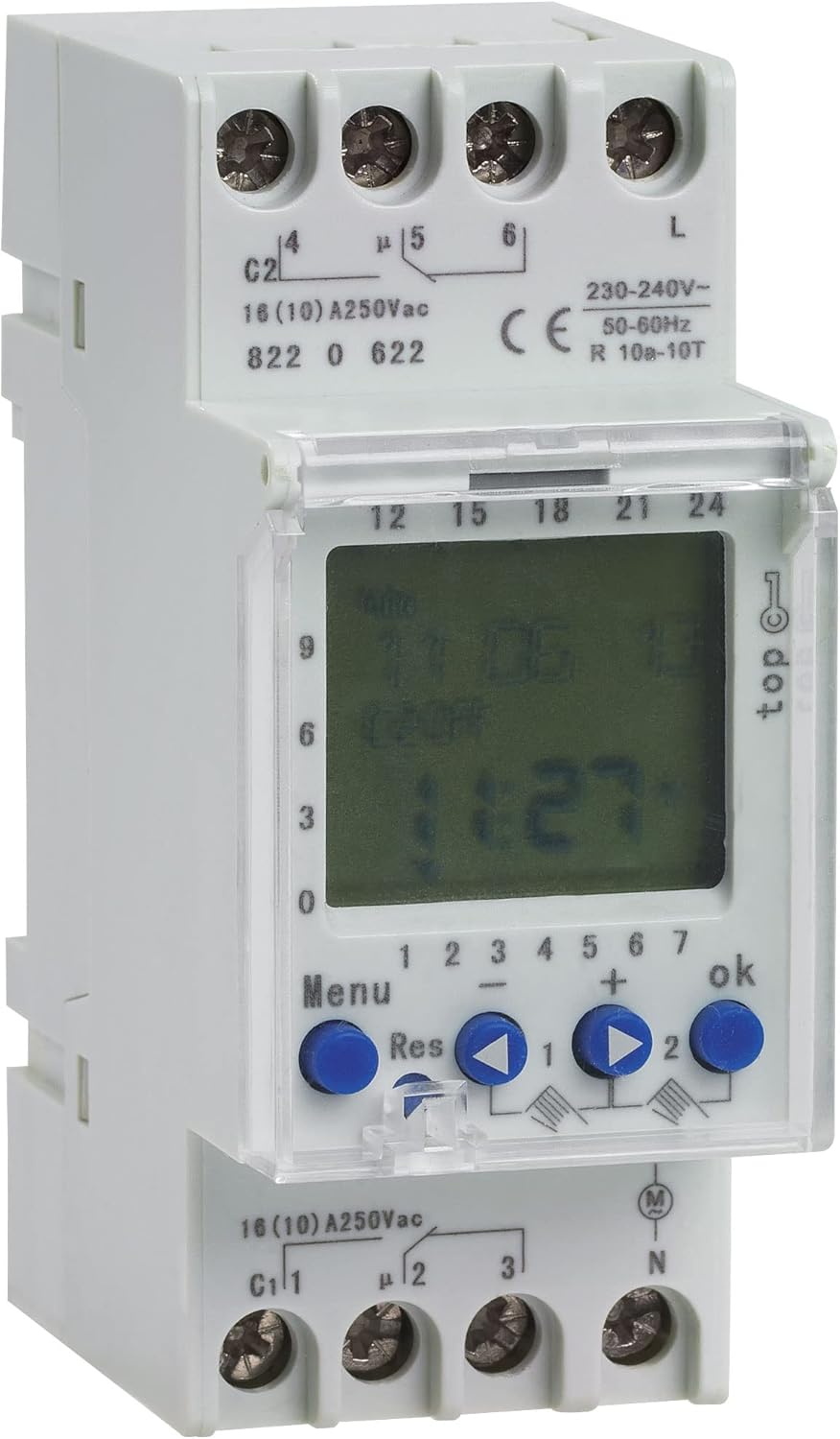 220-v-timer, Zwei Kanäle, 7 Tage, 24 Stunden, Programmierbare Elektronische Lcd-digitalschalter-digitaluhr Mit 2 Relaisausgängen