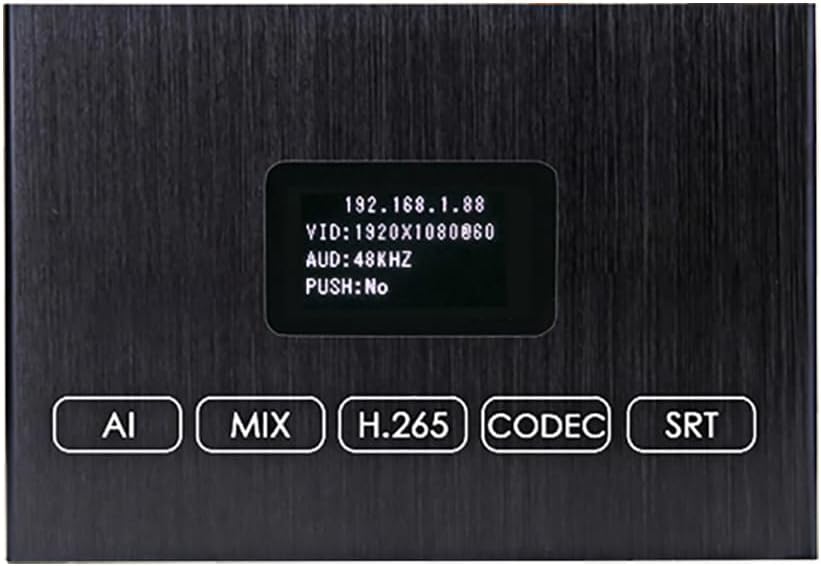 H.265 4k Hdmi-video-encoder Mit Display, Hdmi-zu-rtmp-encoder, Dual-usb 2.0 Für Aufnahme, Hdmi-loopout, Kompatibel Mit Onv/hk, Live-streaming Für Youtube, Facebook, Wowza