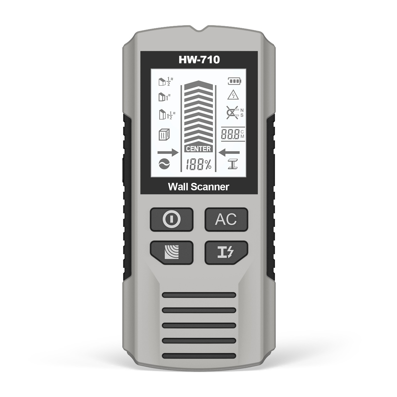 Multifunktionale Wandscanner Mit Akustischem Alarm Und Einfacher Kalibrierung. Decken- Und Bodendetektoren Für Renovierungen. Professionelle Silberne Wandscanner.