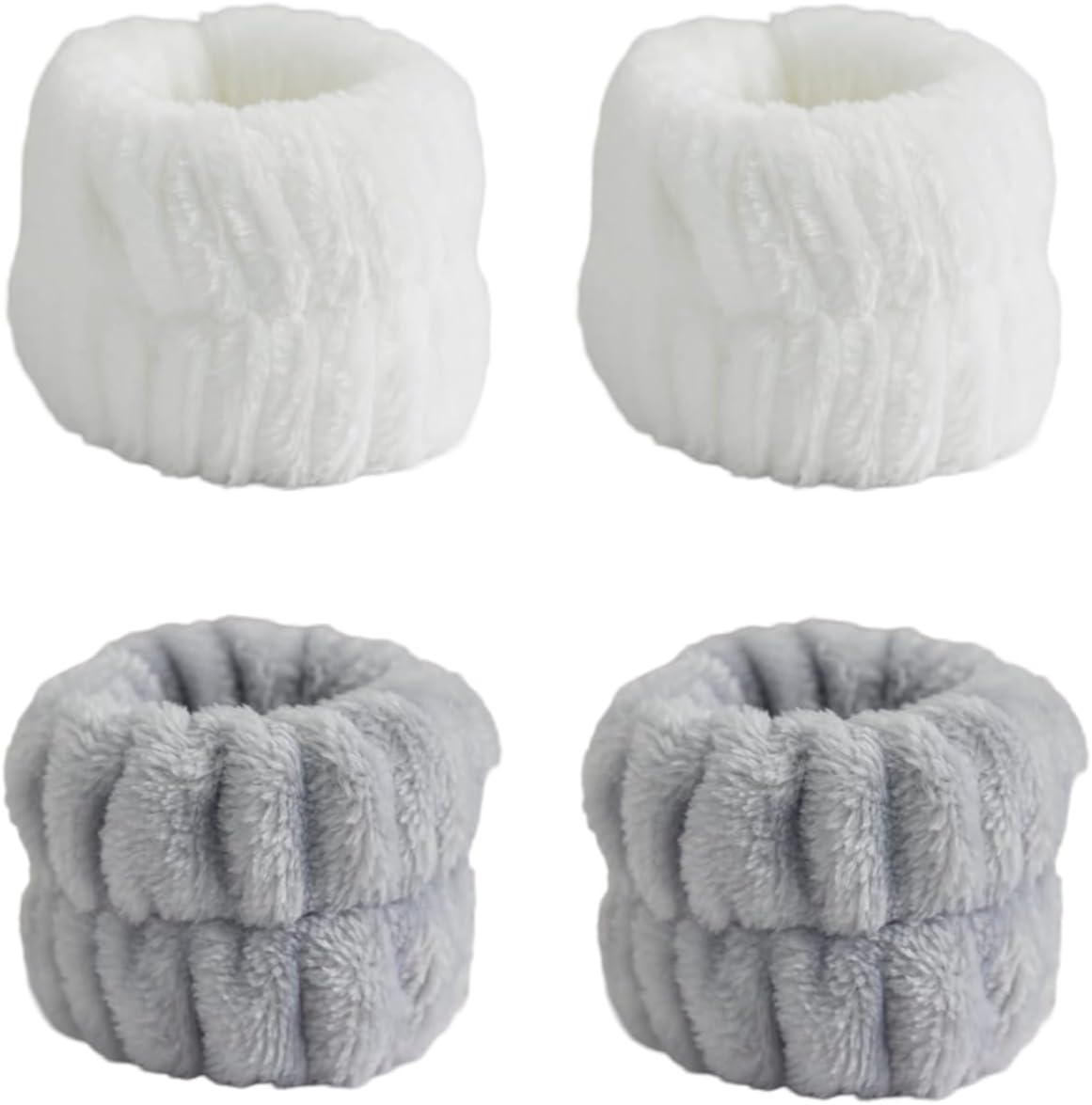 2 Paar Spa-handgelenkschützer, Mikrofaser-handgelenkschützer, Saugfähiges Korallen-armband, Schützendes Gesichtshandtuch Für Dusche, Yoga Und Sport