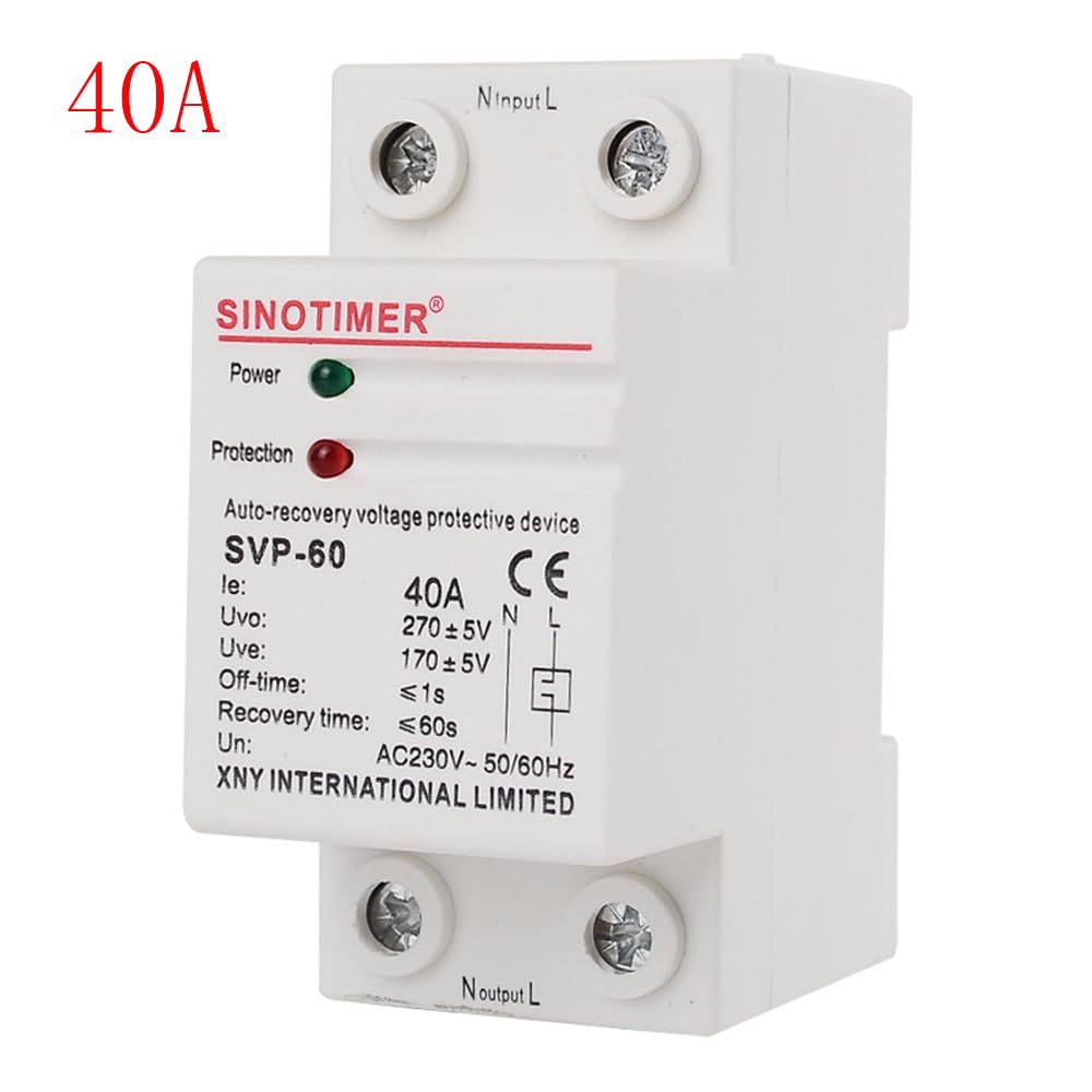 Svp-60 220 V Spannungsschutz, Über- Und Unterspannungsschutz, Elektronische Komponenten, Automatischer Reset-schutz, Relais-leistungsschalter (40 A)