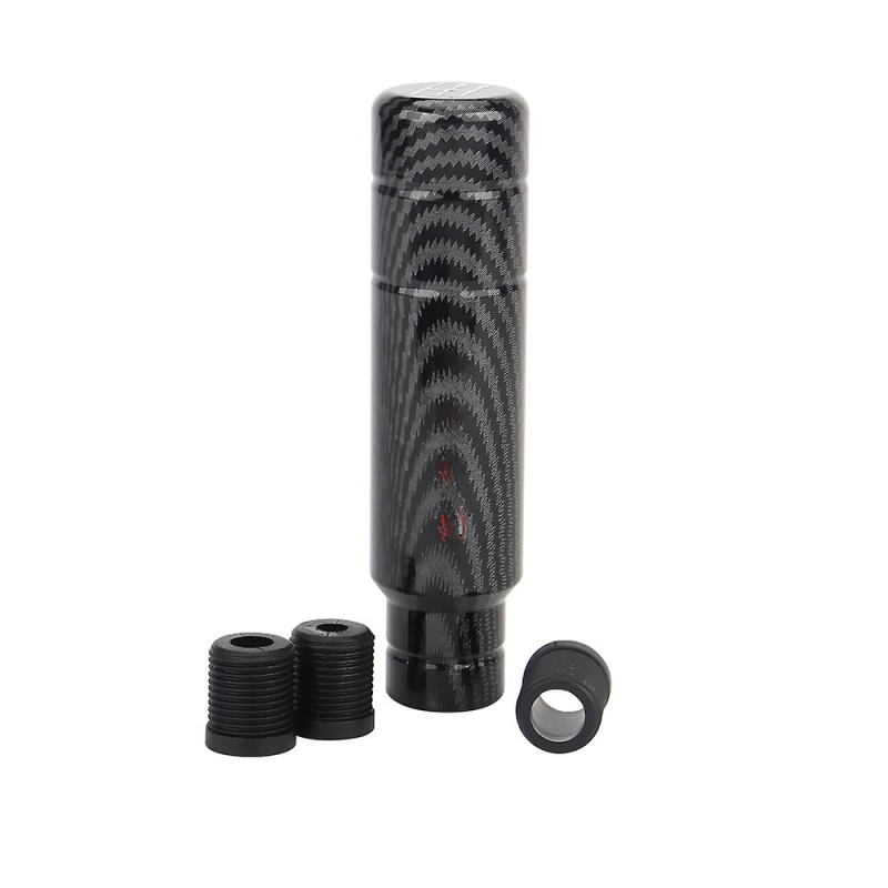 Universeller Schaltknauf Aus Aluminium In Carbon-optik, 13 Cm, Mit M8-, M10- Und M12-adaptern. Farbe: Carbonfaser-schwarz.