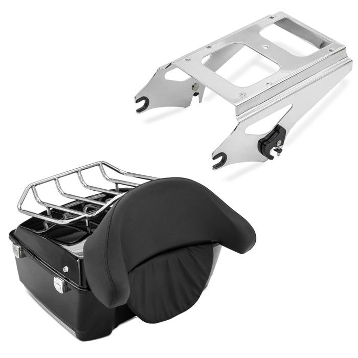 Top Case Kompatibel Mit Harley Davidson Touring 97-13 Groß Mit Gitter + Montagehalterung Kompatibel Mit Gepäck