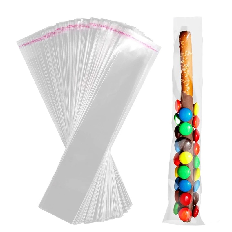 100 Wiederverschließbare Zellophanbeutel, 5 X 25 Cm (2 X 10 Zoll), Transparent, Für Brezeln, Ideal Zum Verpacken Von Zuckerwatte, Eis Am Stiel, Geschenken Und Anderen Produkten.