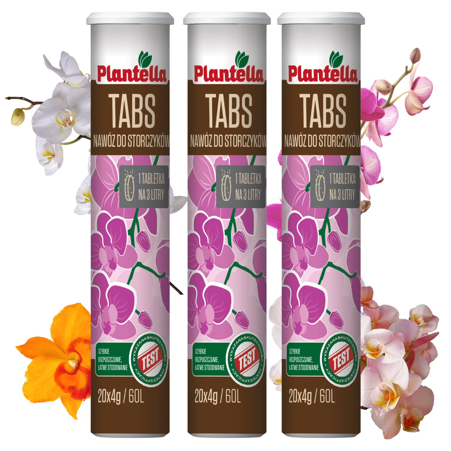 Plantella Löslicher Dünger In Tablettenform Für Orchideen, 60 Tabletten À 4 G