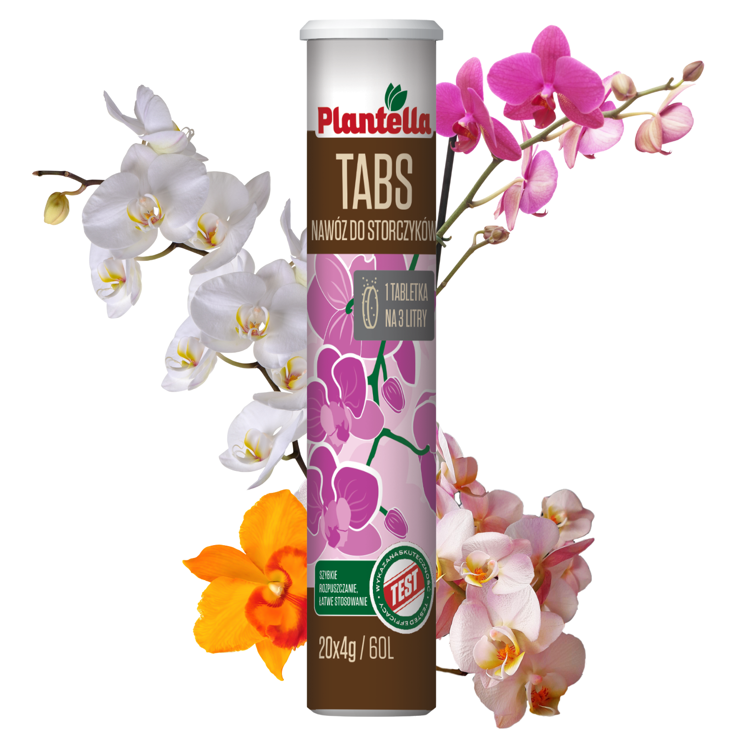 Plantella Löslicher Dünger In Tablettenform Für Orchideen, 20 Tabletten À 4 G