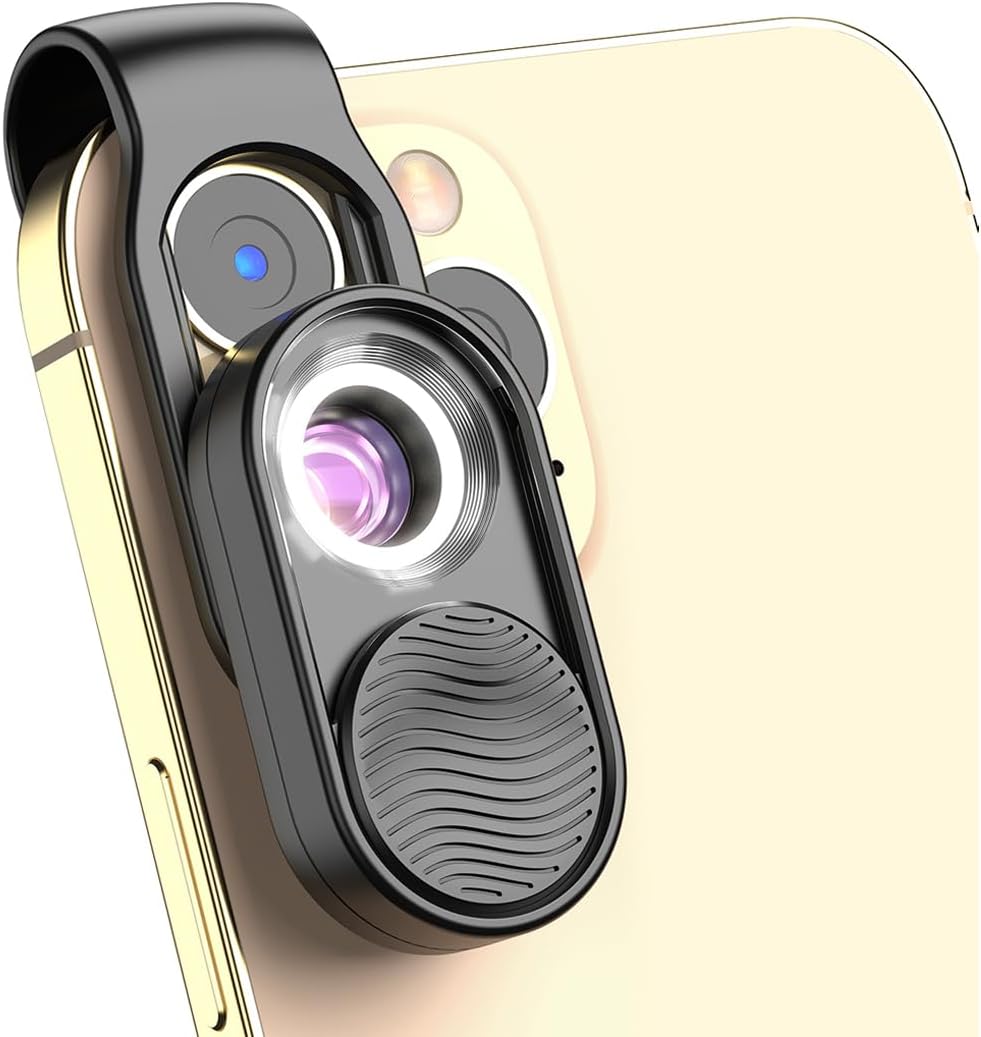 Nano-handymikroskop Mit 100-fachem Zoom Und Led-beleuchtung Für Smartphones – Taschenmikroskop Und Kameraobjektiv-zubehör.