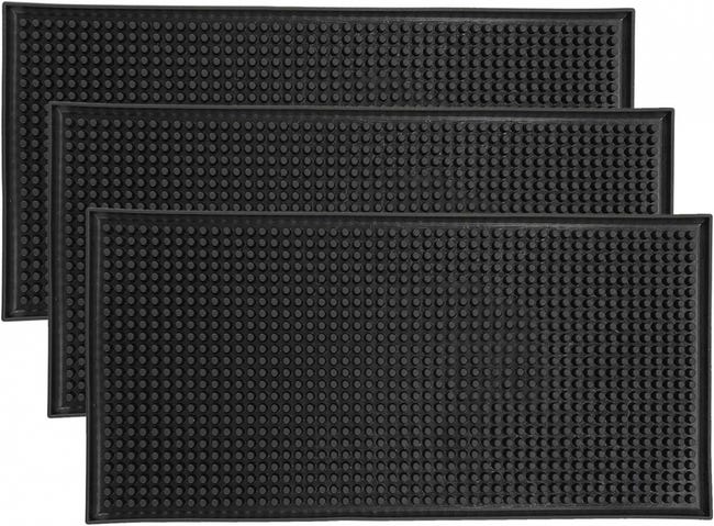 Bar-serviermatte, 3er-set, Rutschfestes Gummi, Glas-abtropfmatte, Arbeitsplatte, Kaffee, Whiskey, Cocktail, Für Küche, Bar, Restaurant