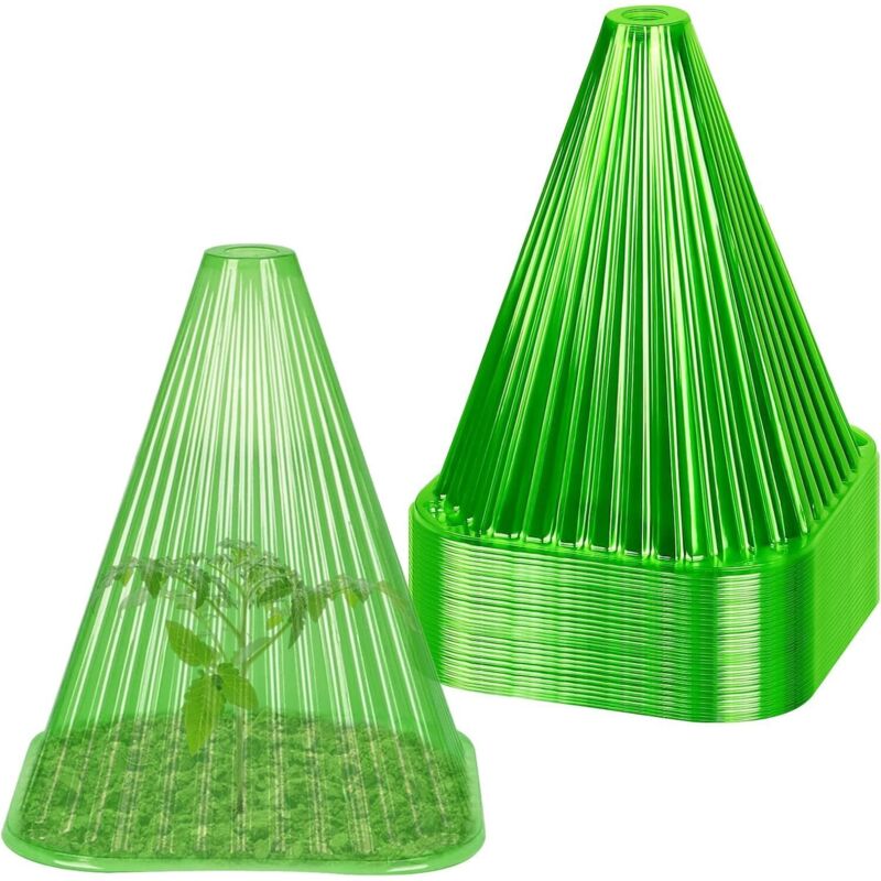 Mini-schutzgewächshäuser Für Den Garten, 20er-pack, 22 X 19 Cm, Frostbeständig, Vogel- Und Insektensicher, Wiederverwendbar, Transparenter Kunststoff – Ulisem