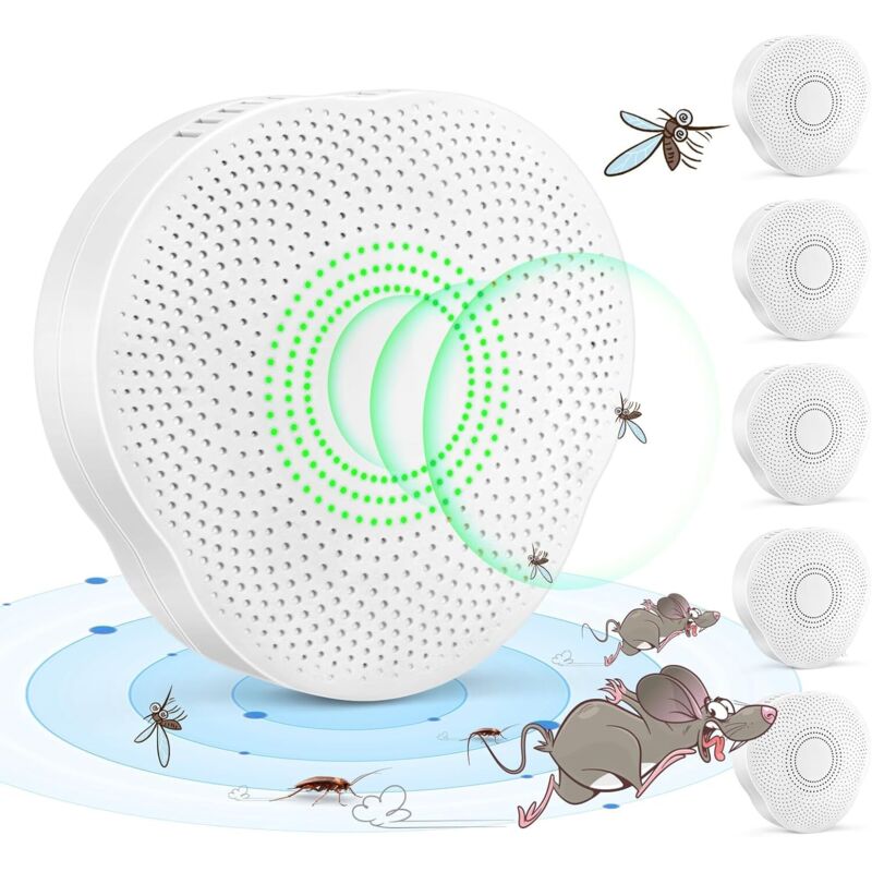 Ultraschall-mäuse- Und Insektenabwehrgerät, Geräuschloser Wandstecker, Led, Wirksam Gegen Kakerlaken, Fliegen Und Nagetiere – Ulisem