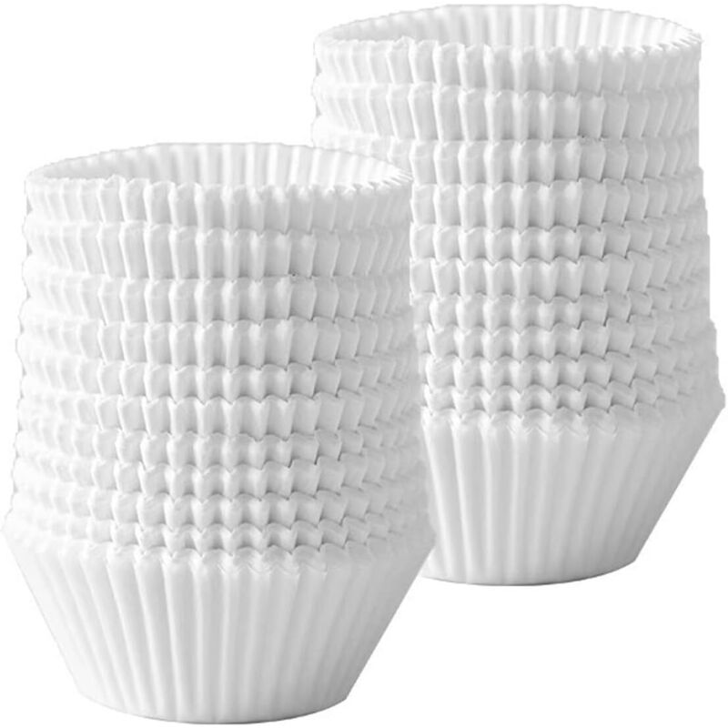 Weiße Papier-muffinförmchen, 500 Stück, 4,5 Cm Durchmesser, Ideal Für Kuchen, Desserts Und Süßigkeiten – Ulisem