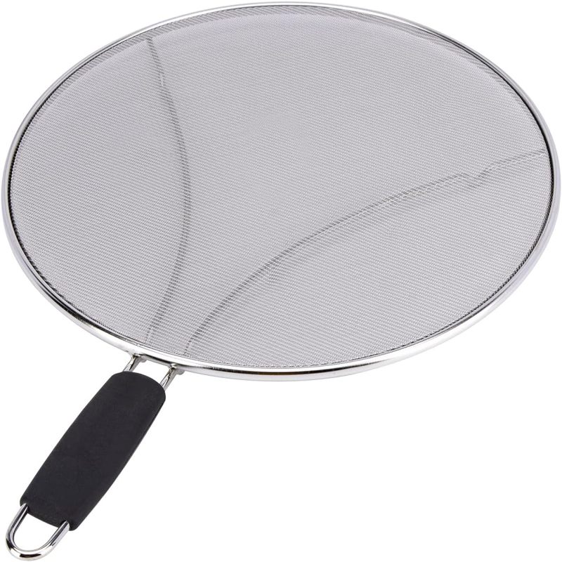 Spritzschutz Für Bratpfanne, 33 Cm Fettauffangnetz Aus Edelstahl