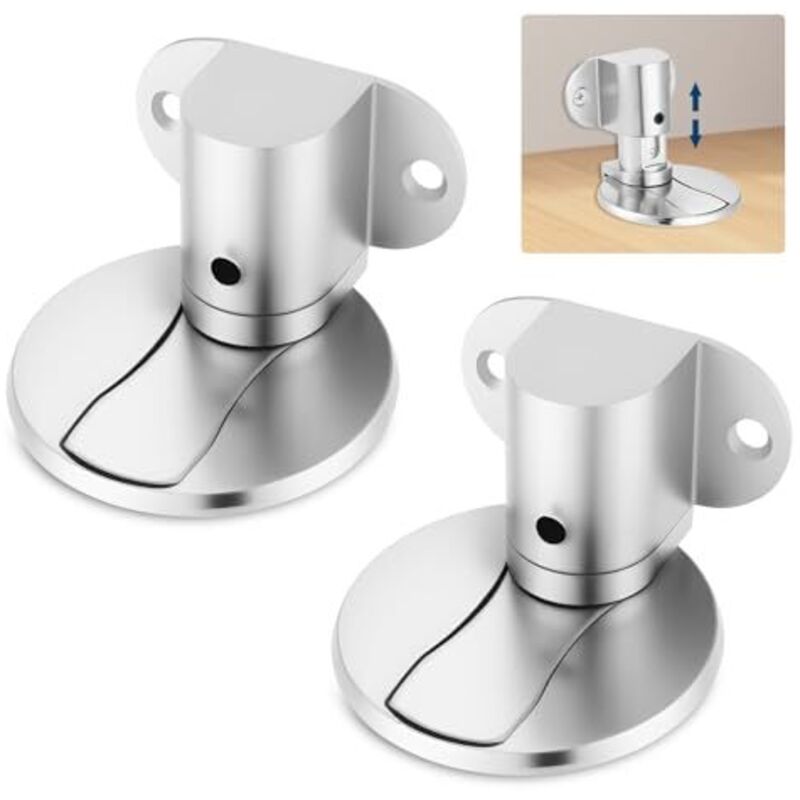 Verstellbarer Magnetischer Türstopper, Bodenmontage, 2 Stück, Geräuschloser Und Stabiler Wandschutz Für Den Innenbereich - Ulisem
