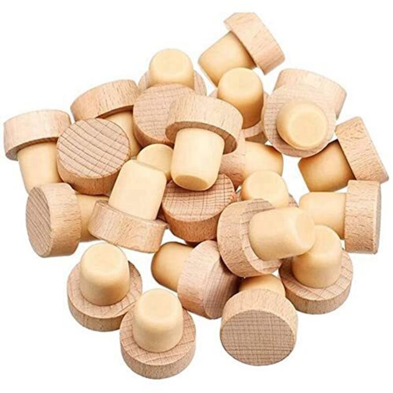 Wiederverwendbare T-förmige Korken – 50er-packung Für Wein-, Bier-, Öl- Und Getränkeflaschen – Holz Und Gummi – Ulisem