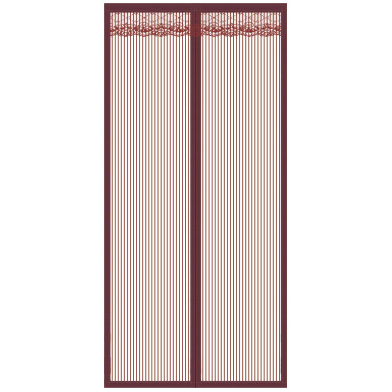 Magnetischer Moskitonetz-türvorhang, Mückenabweisend, Kein Bohren Erforderlich, 120 X 220 Cm, Gestreift, Kaffeebraun - Ulisem