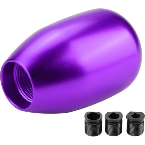 Crezuo 5-gang-schaltknauf Mit 3 Adaptern 8/10/12 Mm (lila) - Crezuo