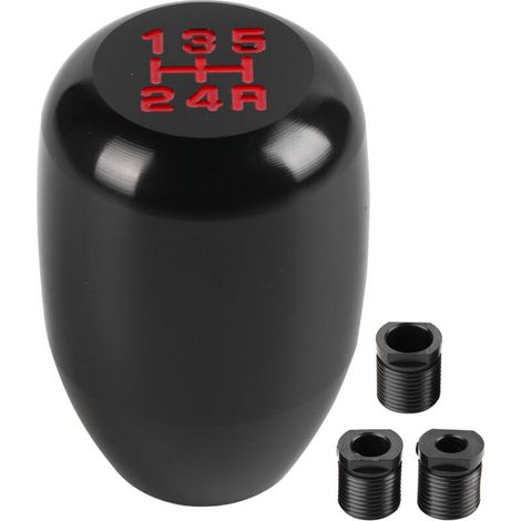 Crezuo 5-gang-schaltknauf Mit 3 Adaptern 8/10/12 Mm (schwarz) - Crezuo
