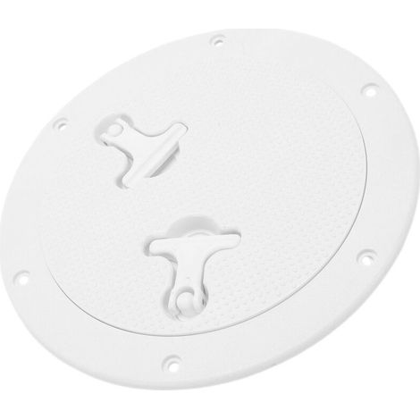 Runde Bootsluke (23 Cm) Mit Abnehmbarer Abdeckung, Inspektionsplatte Für Sportboote, Weiß - Crezuo