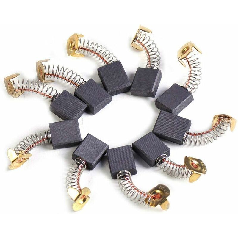 10 Stück Motorbürste Kohlebürsten Für Elektromotor (6 X 16 X 18 Mm) Schwarz Und Gold-