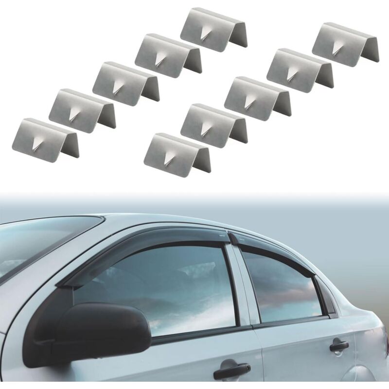 Universelle Regen- Und Windschutzclips Aus Edelstahl – 8-teiliges Set Für Fenster Und Lüftungsöffnungen – Ulisem