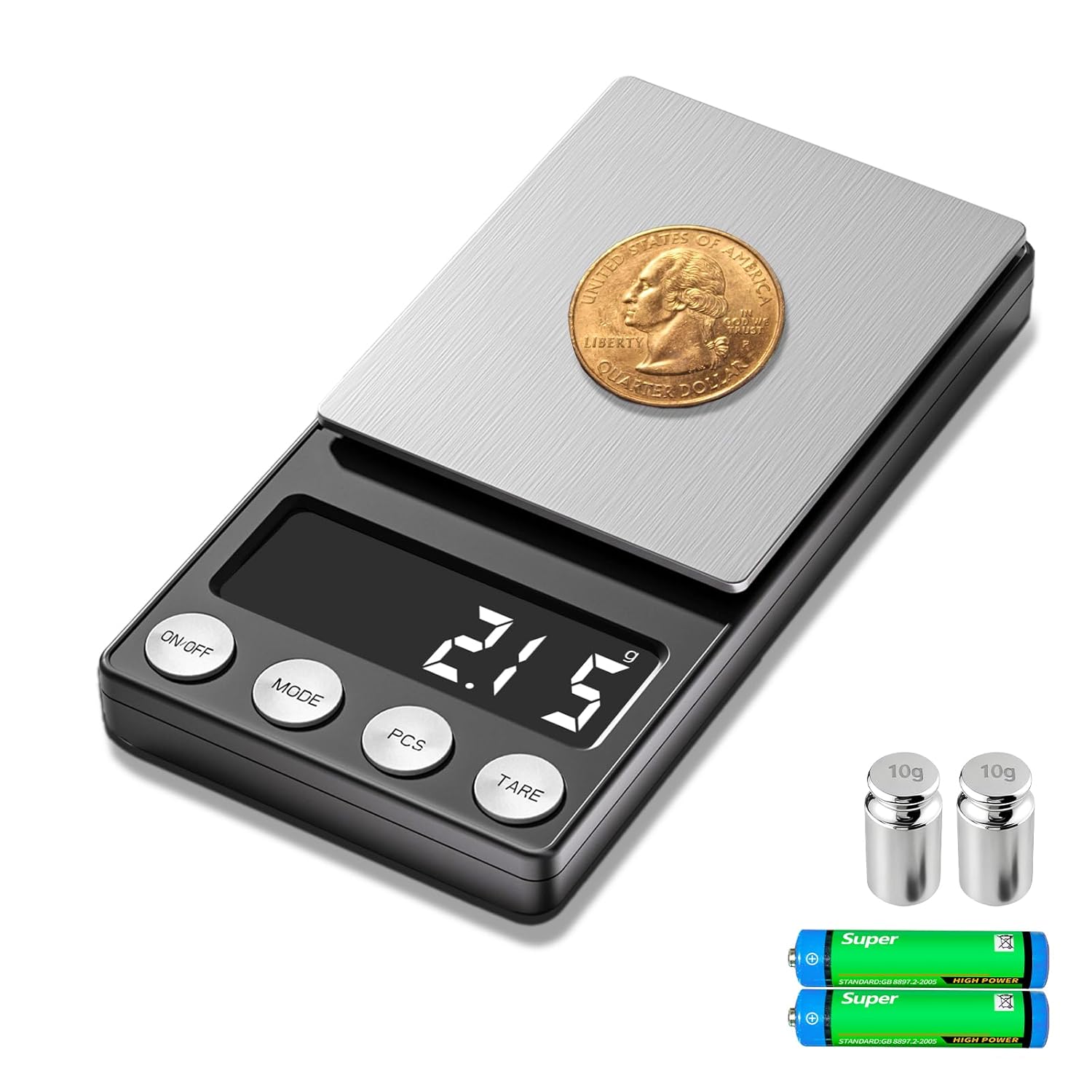 Digitale Münzwaage, 0,01 G Genauigkeit Für Münzen, Bankkassen Und Den Heimgebrauch, Ideale Waage Für Gold Und Schmuck, 200 G Kapazität Mit Kalibriergewicht