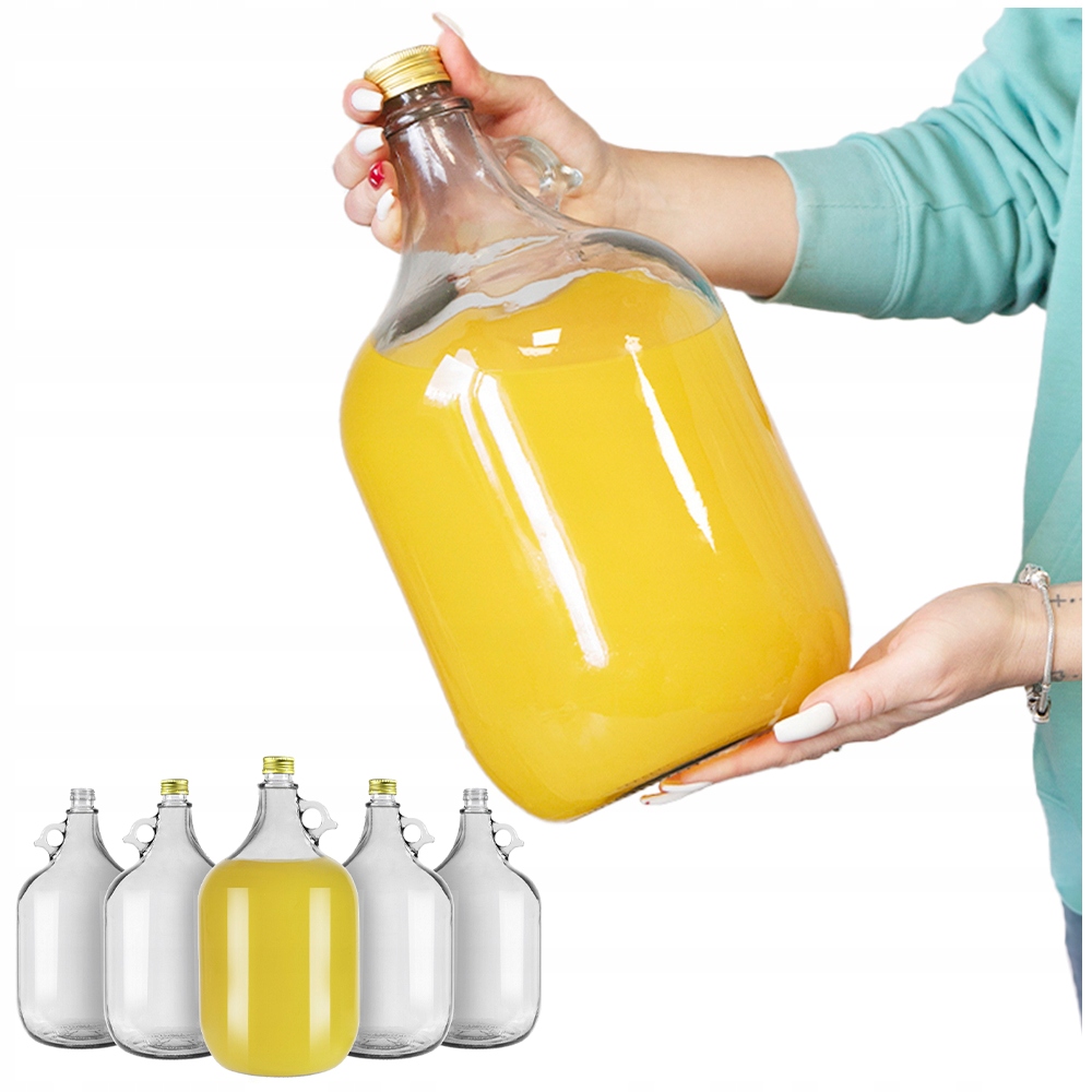 6x Dama 5l Mit Verschluss, Karaffe, Ballon Für Wein, Hausgemachte Liköre, Alkohol