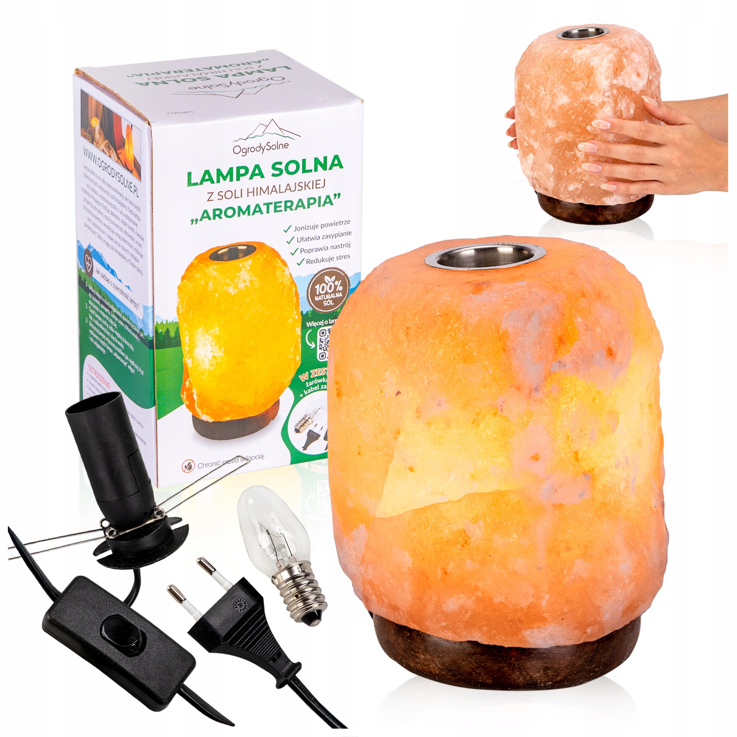 Salzkristalllampe, Natürliche Aromatherapie, Ätherische Öle, Luftionisator