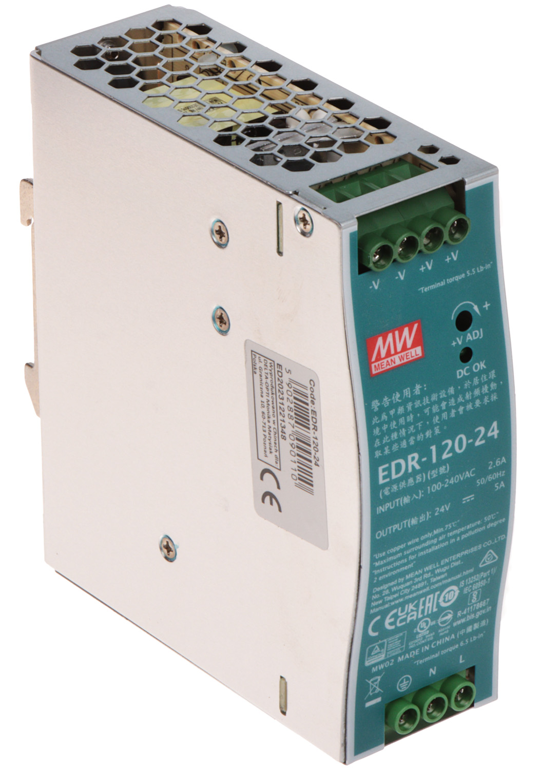 Schaltnetzteil Edr-120-24 Mean Well
