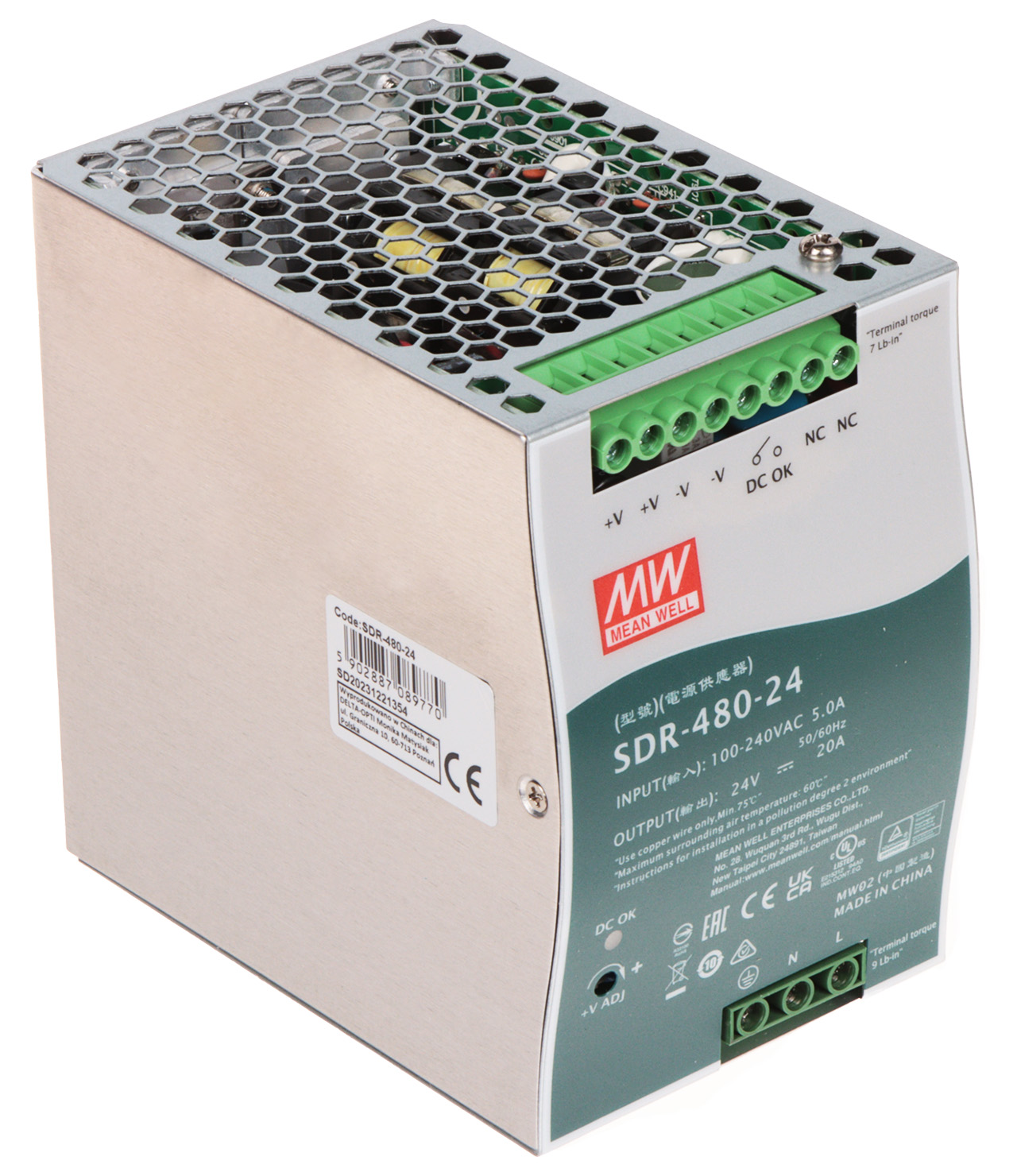 Sdr-480-24 Mean Well Schaltnetzteil