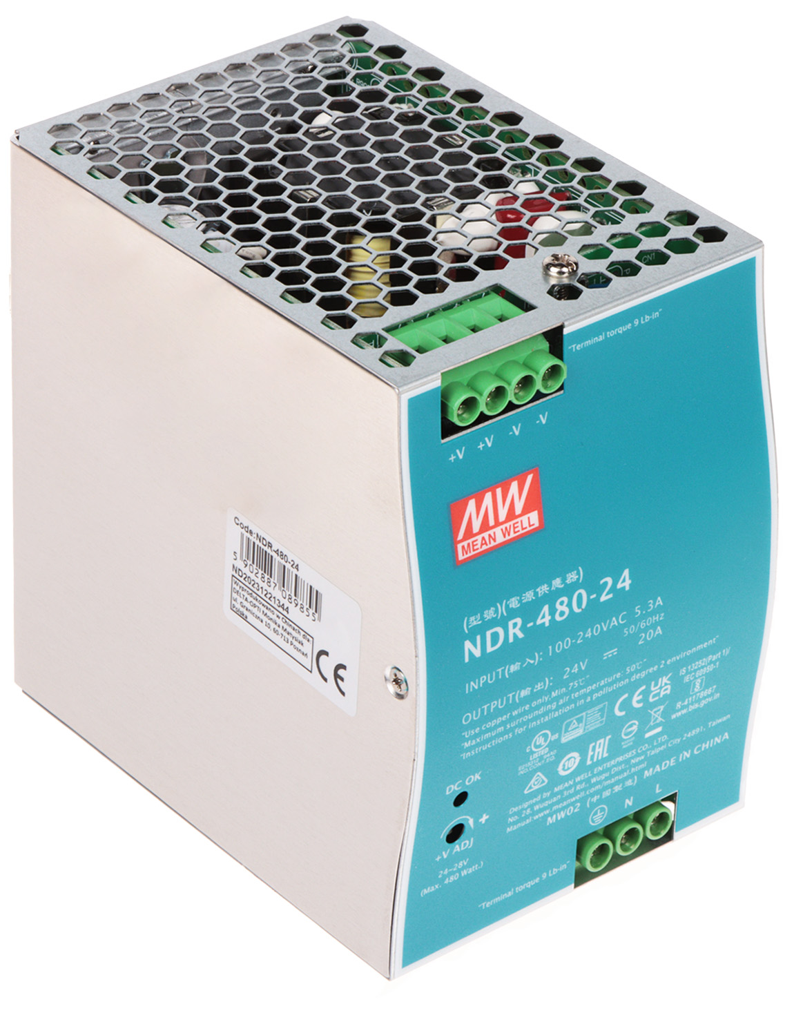 Schaltnetzteil Ndr-480-24 Mean Well