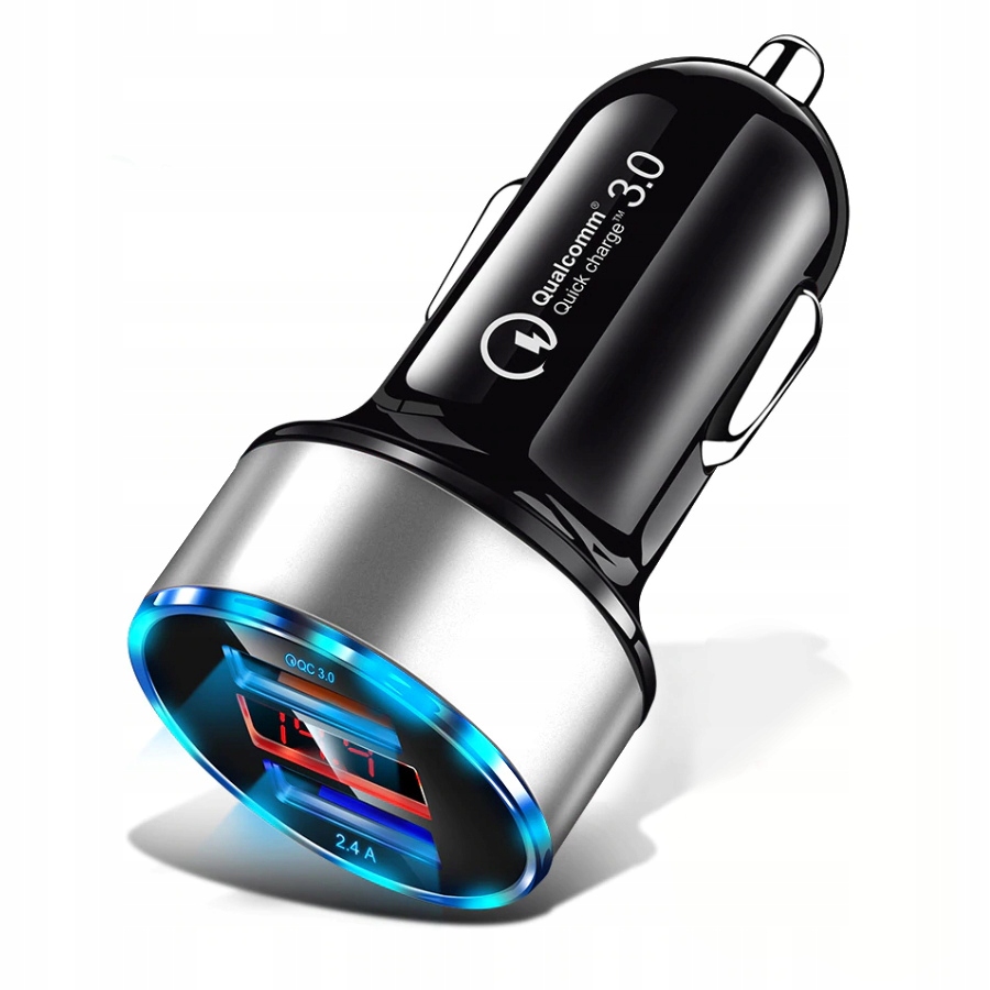 Schnelllade-autoladegerät Mit 3,1 A Led-anzeige, Schnellladefunktion 3.0, Koanni La8silber