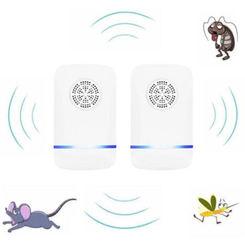 Ultraschall-mückenschutzgerät, 2er-pack, Wirksam Gegen Insekten Und Fledermäuse, Chemikalienfrei, Für Den Innen- Und Außenbereich – Ulisem