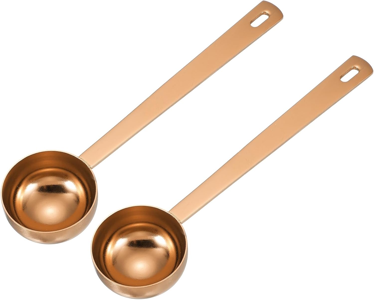 Set Mit 2 Messlöffeln Mit Langem Griff, 25 Ml, Ideal Für Kaffee, Tee, Zucker, Kochen, Backen, Farbe Roségold.