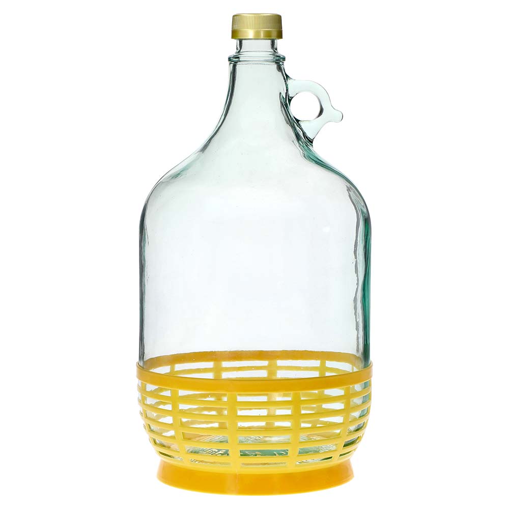 5-liter-weinballon Mit Schraubverschluss Und Kunststoffkorb