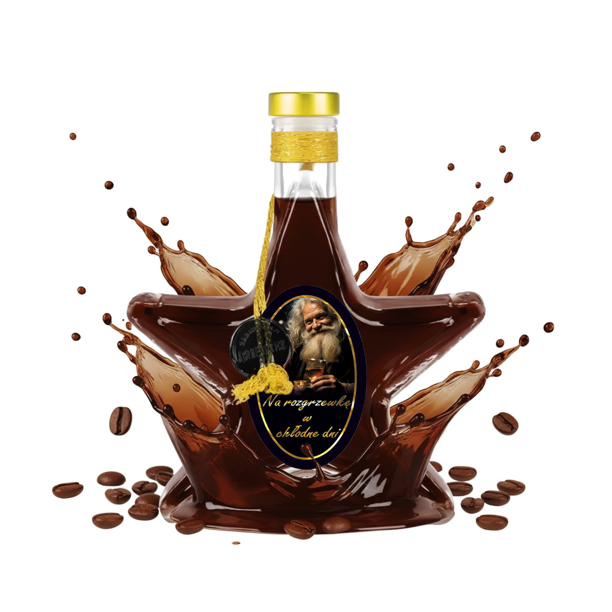 200 Ml Handdekorierte Weihnachtsflasche Für Weinliköre