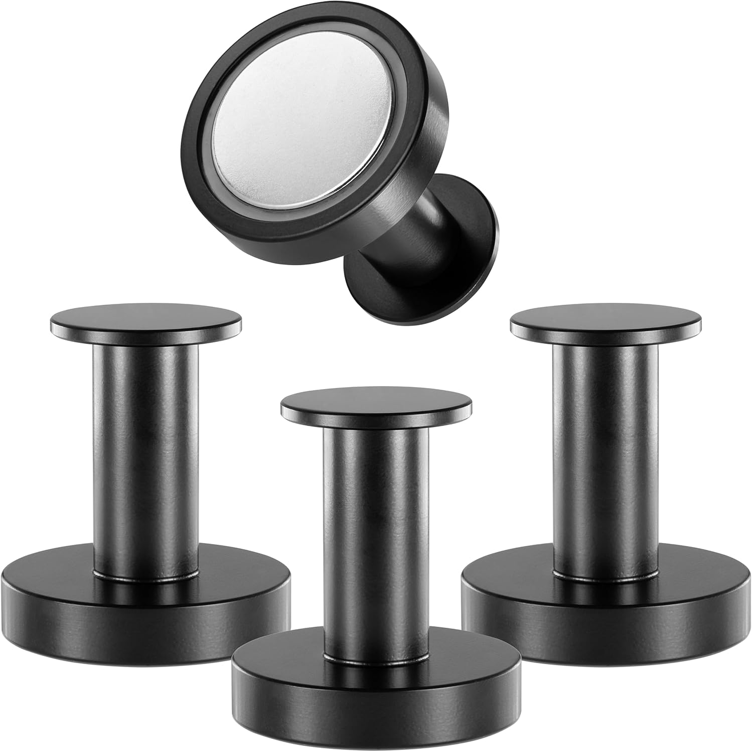 Runde Magnete Bestehen Aus Schwarzem Extra-stahl, 4-teilige Neodym-magnete, Für Kleidung, Handtaschen, Etc.