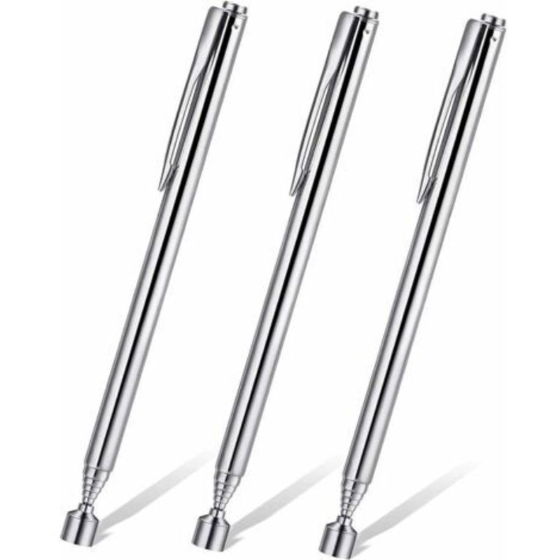 Teleskop-magnet-aufnahmestab, 3-teilig, Ausziehbar Bis Zu 75 Cm, Gürtelclip Aus Edelstahl - Ulisem