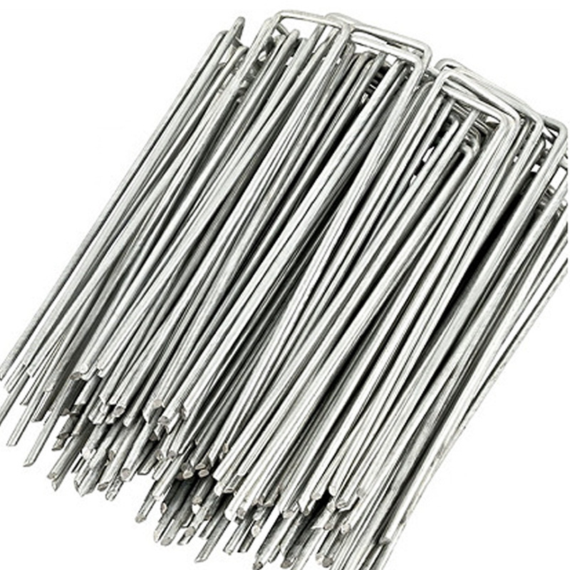 100 U-förmige Gartenanker In Silber