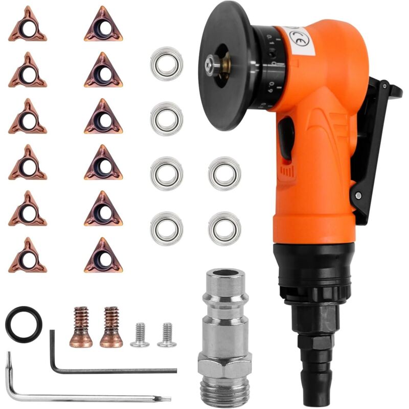 Mini-tragbare Pneumatische 45°-metallfasenmaschine – 6 R-wendeschneidplatten + 6 C-wendeschneidplatten + 6 Lager