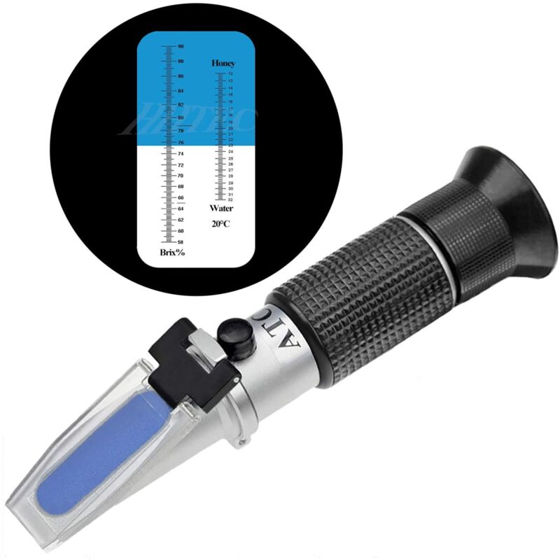 Imker Honig Refraktometer Refraktometer Zucker 58-90 % Brix 10-32 % Nasswasser Zucker Für Imker Honig Kondensmilch Pflanzenöle