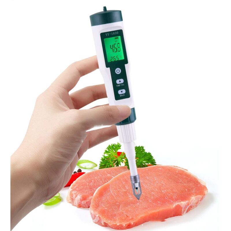Präzises, Tragbares Digitales Ph-meter Für Lebensmittel, Wasser, Käse, Sauerteig, Fleisch Und Feststoffproben – Einfache Kalibrierung Ulisem