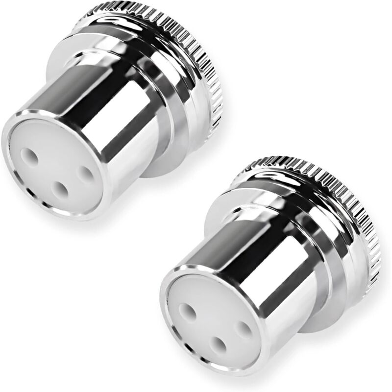 Set Mit 2 Rhodinierten Xlr-staubschutzkappen (weiblich) – Schutz Vor Schall Und Staub Für Professionelle Audioanschlüsse