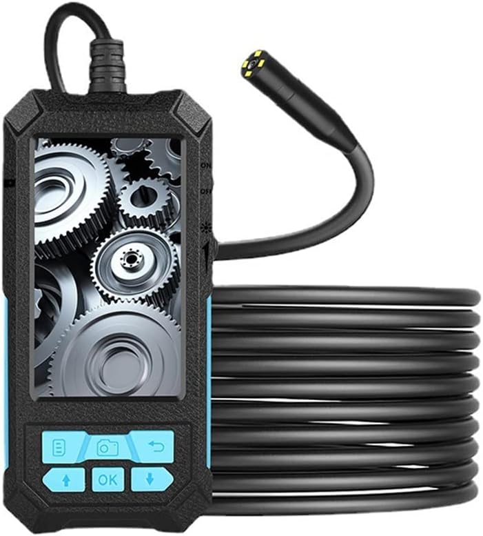 11 Mm 5,0 Megapixel Autofokus Industrie-endoskop Endoskop, 1944p Hd-bildschirminspektionskamera, Ip68 Wasserdichte Kanalkamera Mit 4,5-zoll-ips-bildschirm, 4 Led-leuchten,5m