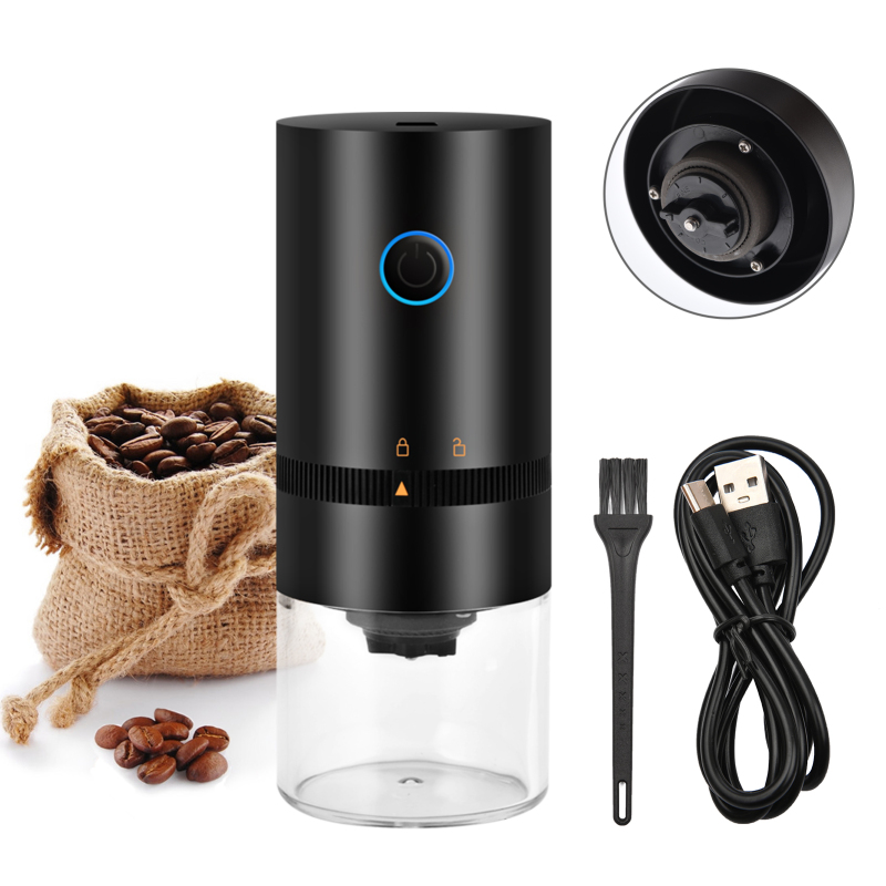 Elektrische Mini-kaffeemühle, Einstellbarer Mahlgrad, Abnehmbare Kammer (fein Und Grob)