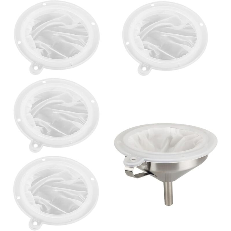 Set Aus 4 Feinmaschigen Nylonsieben (200/300/400/450 Mesh) Für Marmelade, Wein, Kaffee, Saft Und Milch.