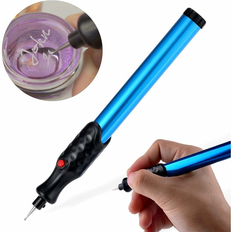 Der Original Easy Gravcher – Tragbarer Präzisionsgravurstift – Gravierwerkzeug – Elektrische Gravur – Für Schmuck, Metall, Glas, Leder, Holz,