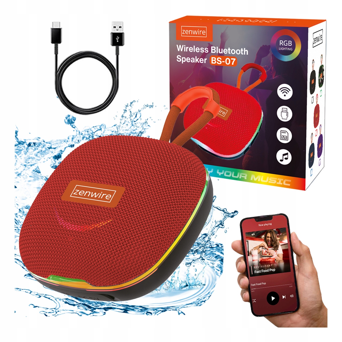 Mini-bluetooth-lautsprecher, Tragbarer Kabelloser Boombox Mit Fm-radio, Mp3-player, 13 W